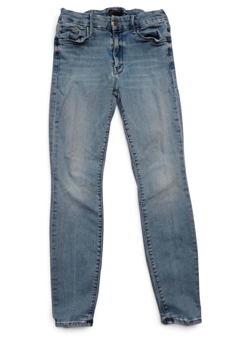 Mother Looker Ankle Jeans Womens 27x26 Blue Light Wash Mid Rise Skinny Denim USA